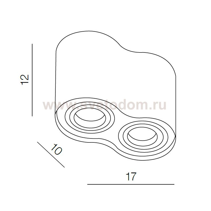 Потолочный светильник Azzardo Bross 2 AZ2136