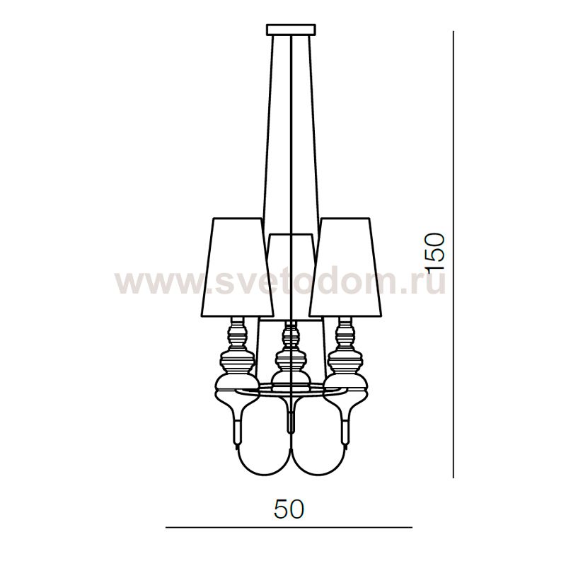 Подвесная люстра Azzardo Baroco 3 pendant AZ2163