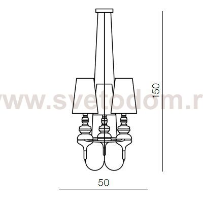 Подвесная люстра Azzardo Baroco 3 pendant AZ2163