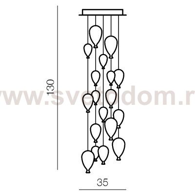 Потолочная люстра Azzardo Balloon AZ2164