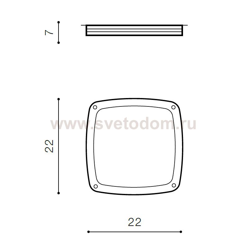 Накладной светильник Azzardo Fano Square AZ2186