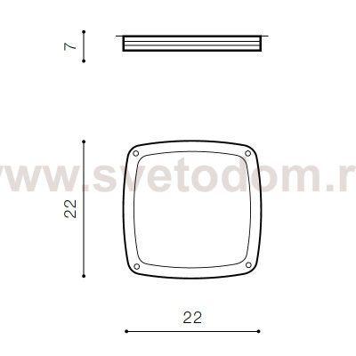 Накладной светильник Azzardo Fano Square AZ2186