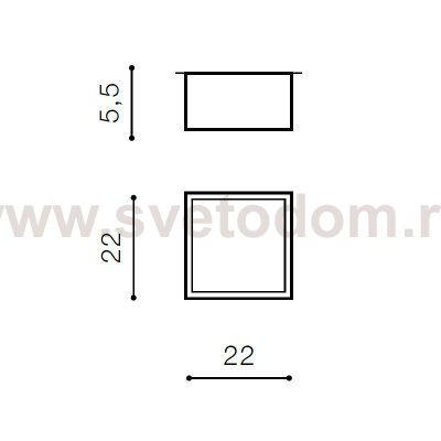 Накладной светильник  Azzardo Monza Square 22 AZ2269