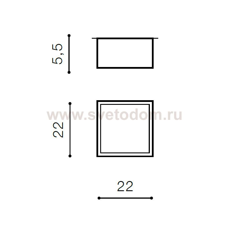 Накладной светильник  Azzardo Monza Square 22 AZ2270