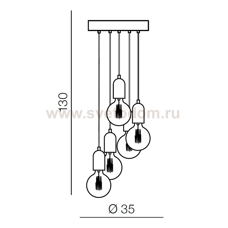 Подвесной светильник Azzardo Volta 5 AZ2386