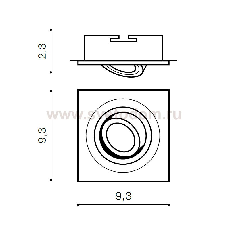 Встраиваемый светильник Azzardo Caro Square AZ2433