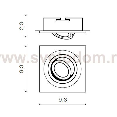 Встраиваемый светильник Azzardo Caro Square AZ2435