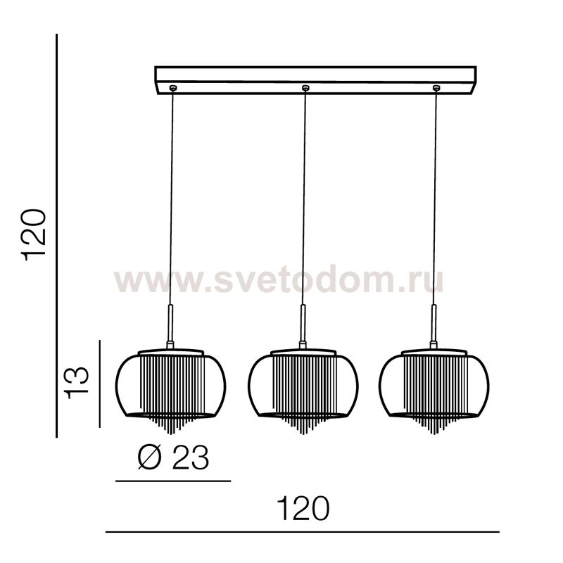 Подвесной светильник Azzardo Rego 3 line AZ2453