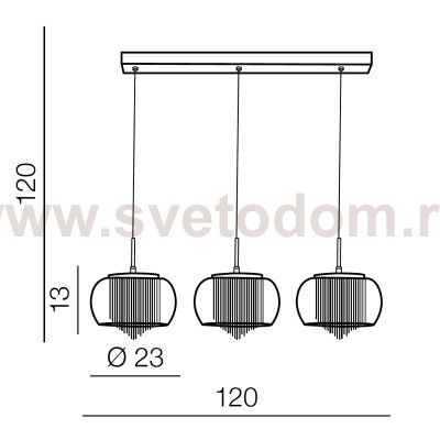 Подвесной светильник Azzardo Rego 3 line AZ2453