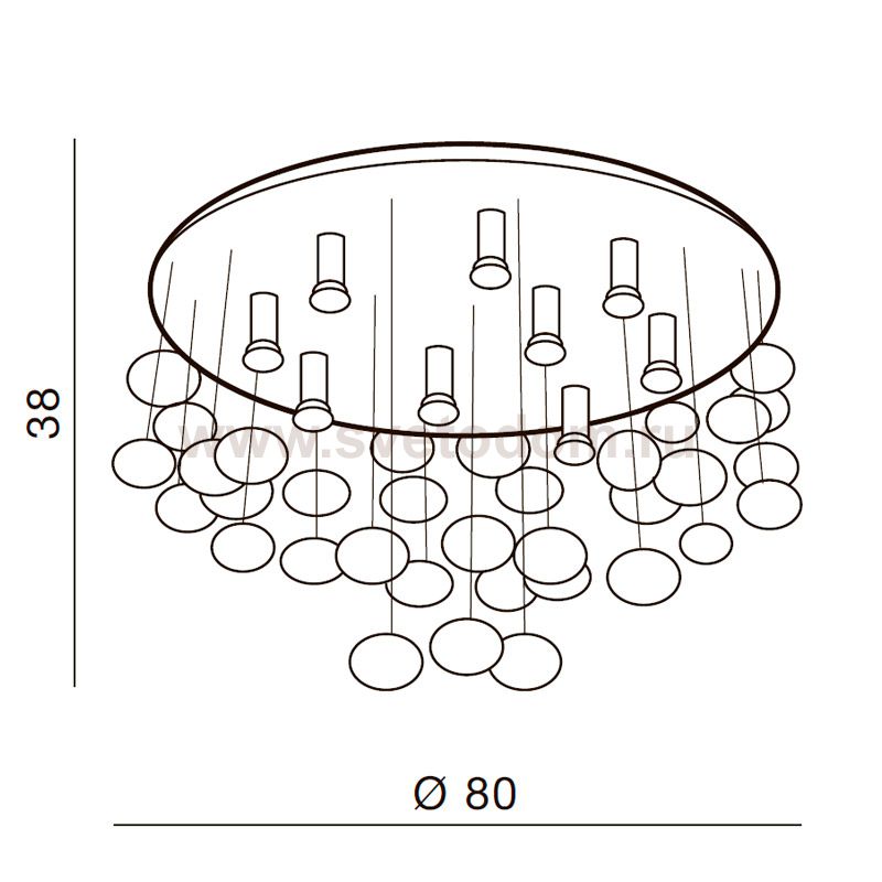 Потолочная люстра Azzardo Luvia 80 AZ2542