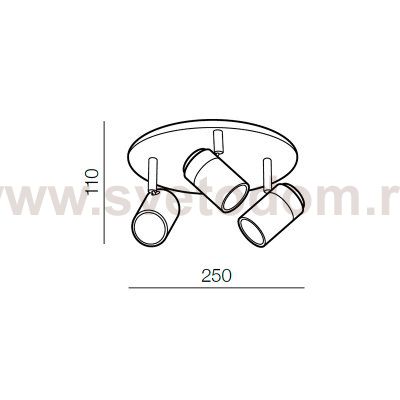 Спот Azzardo Noemie 3 round AZ2556