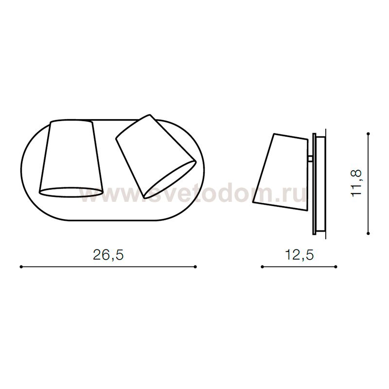 Настенный светильник Azzardo Ramona 2 Switch AZ2563