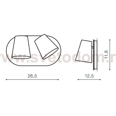 Настенный светильник Azzardo Ramona 2 Switch AZ2563