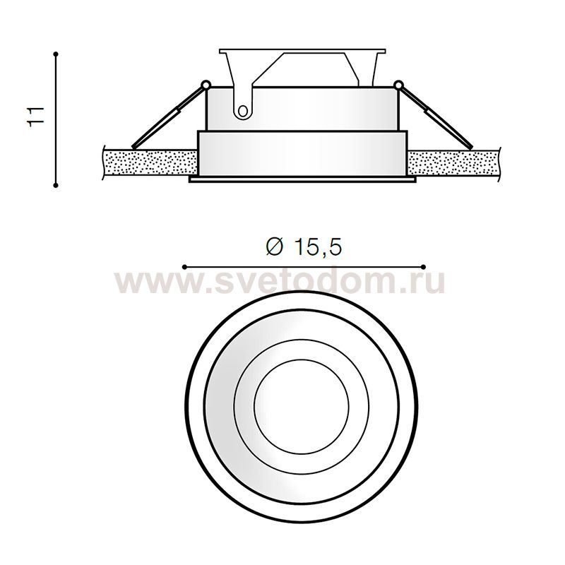 Встраиваемый светильник Azzardo Torres E111 AZ2684