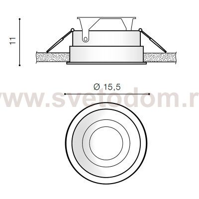 Встраиваемый светильник Azzardo Torres E111 AZ2685