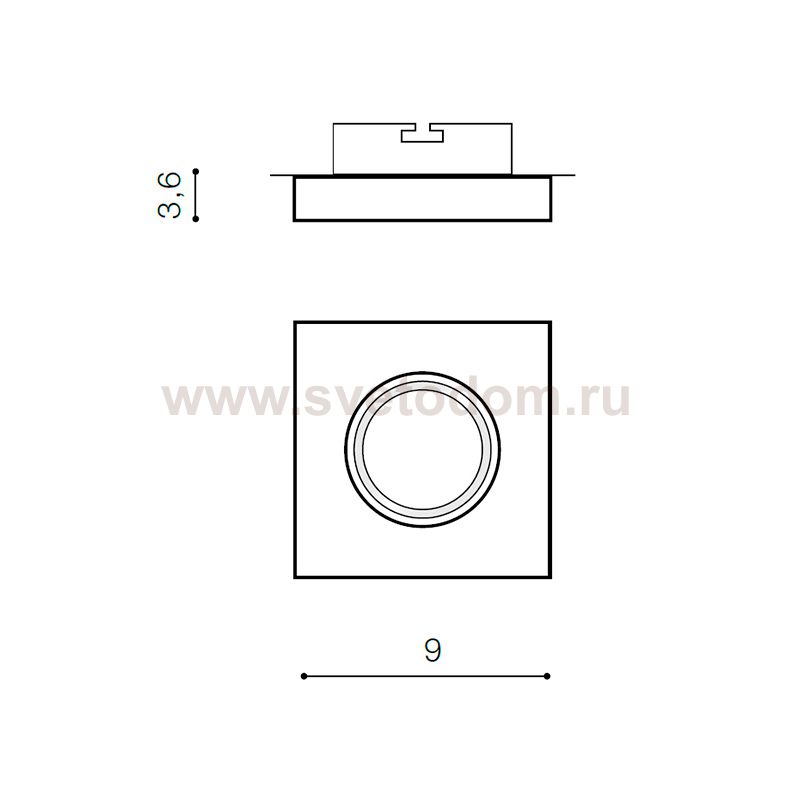Встраиваемый светильник Azzardo Savio Square AZ2778