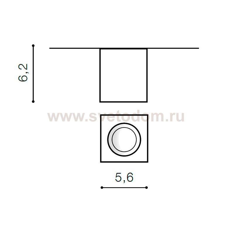 Накладной светильник  Azzardo Nano Square AZ2787