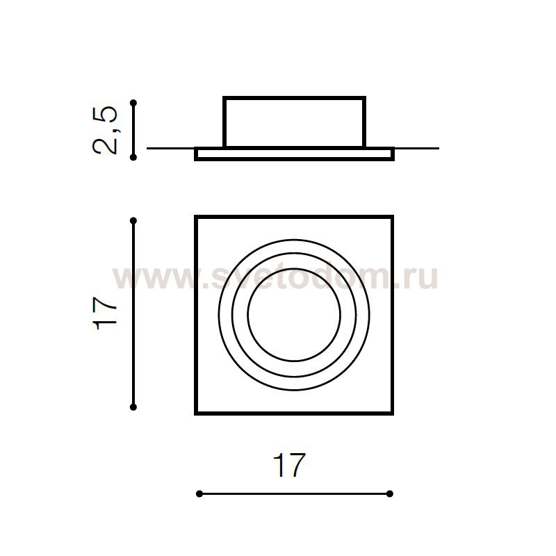 Встраиваемый светильник Azzardo Siro 1 AZ2805