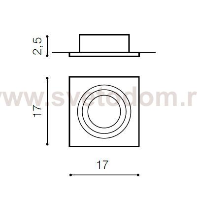 Встраиваемый светильник Azzardo Siro 1 AZ2805