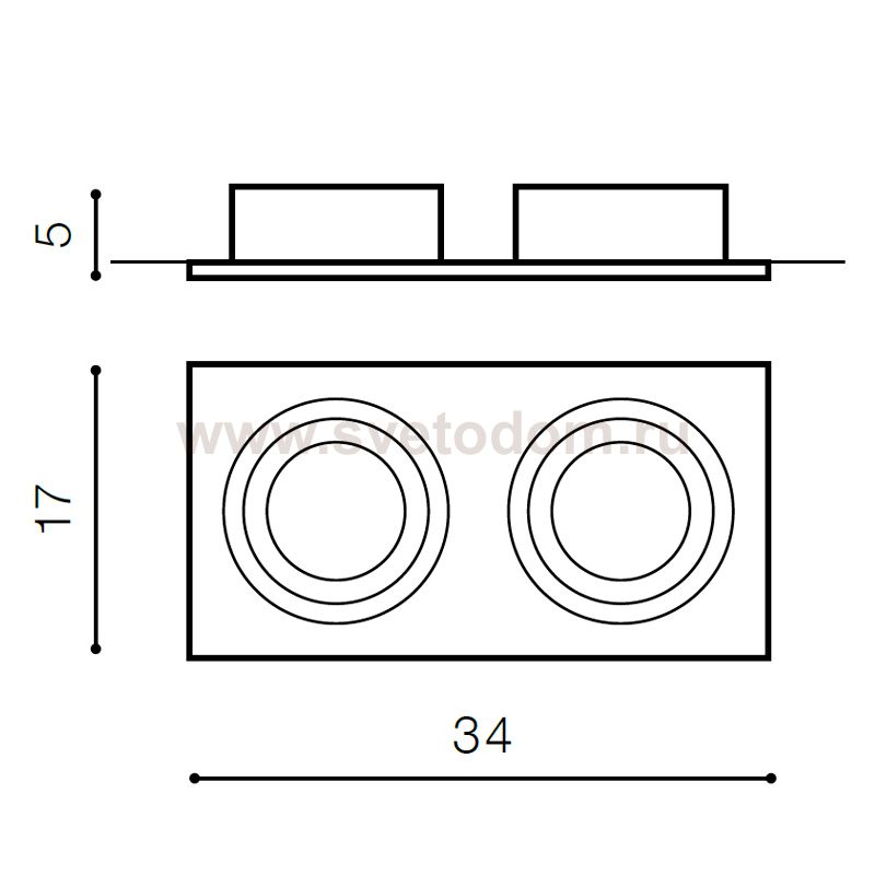 Встраиваемый светильник Azzardo Siro 2 AZ2806
