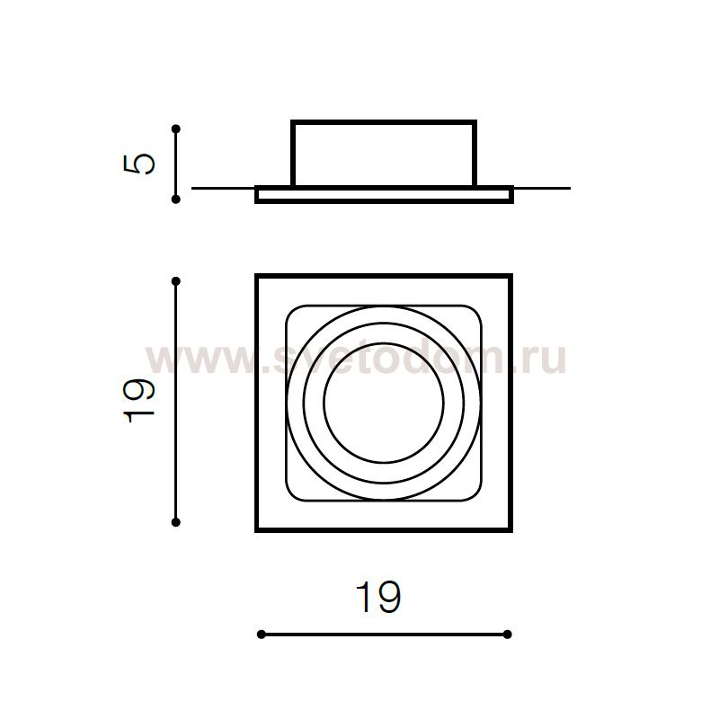 Встраиваемый светильник Azzardo Sisto 1 AZ2810