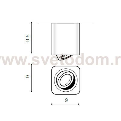 Потолочный светильник Azzardo Brant Square IP44 AZ2822