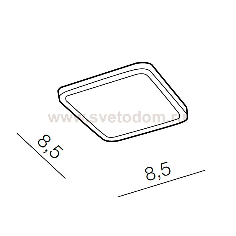 Встраиваемый светильник Azzardo Slim 9 Square AZ2830