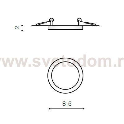 Встраиваемый светильник Azzardo Slim 9 Round AZ2832