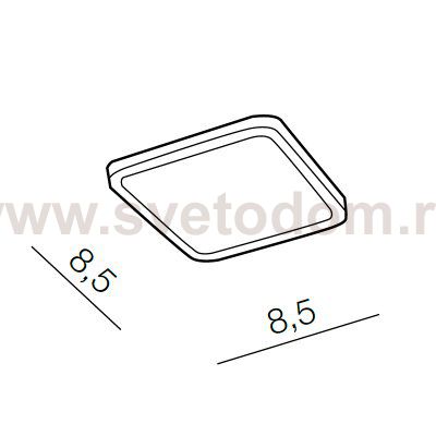 Встраиваемый светильник Azzardo Slim 9 Square AZ2833