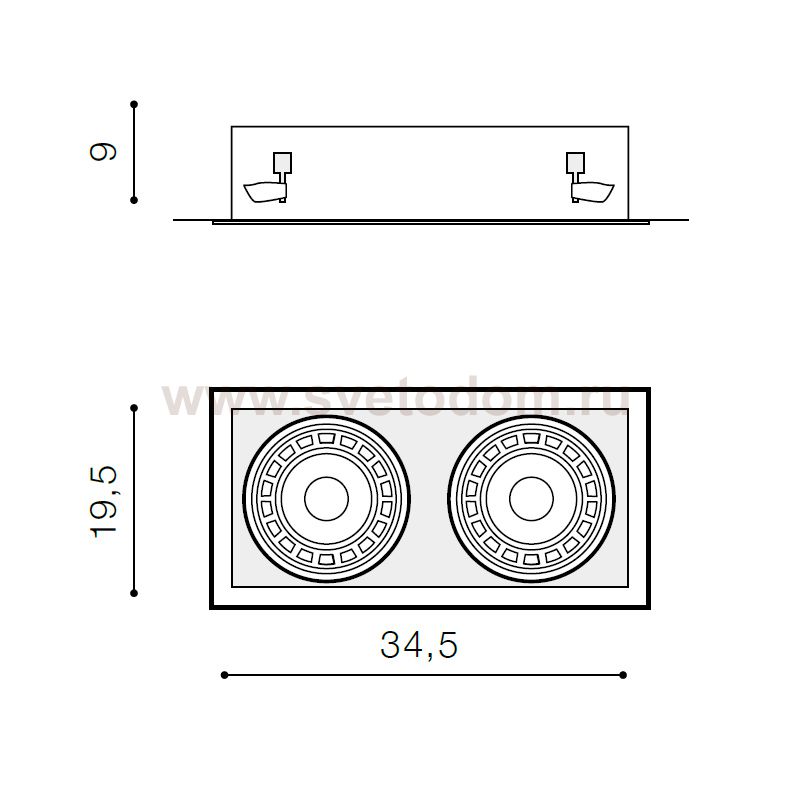 Встраиваемый светильник Azzardo Nova 2 AZ2877