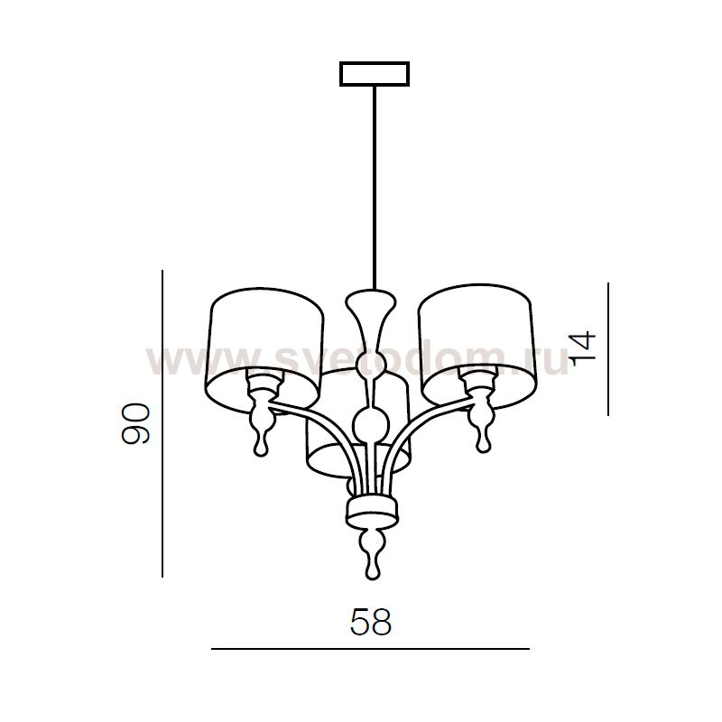 Подвесная люстра Azzardo Impress 3 AZ2900