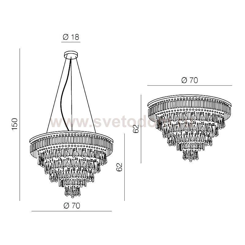 Подвесная люстра Azzardo Kalabria XL AZ2926