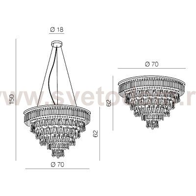 Подвесная люстра Azzardo Kalabria XL AZ2926