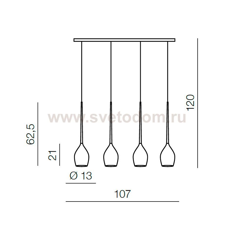 Подвесной светильник Azzardo Izza 4 AZ2938