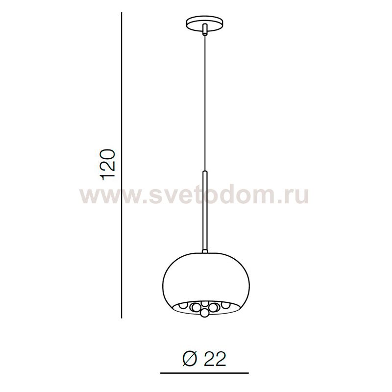 Подвесная люстра Azzardo Burn 1 AZ3082