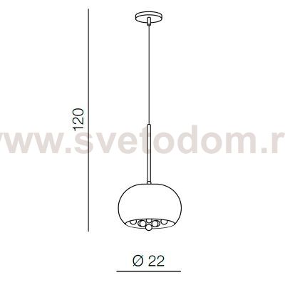 Подвесная люстра Azzardo Burn 1 AZ3082