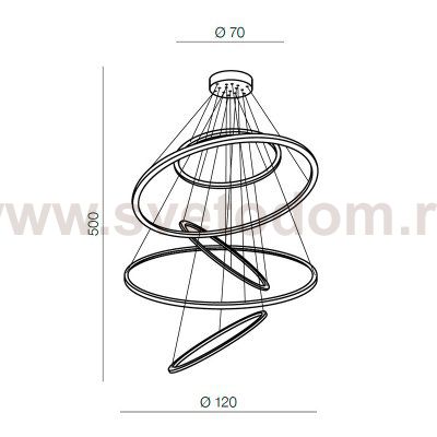Подвесная люстра Azzardo Wheel XXL AZ3137