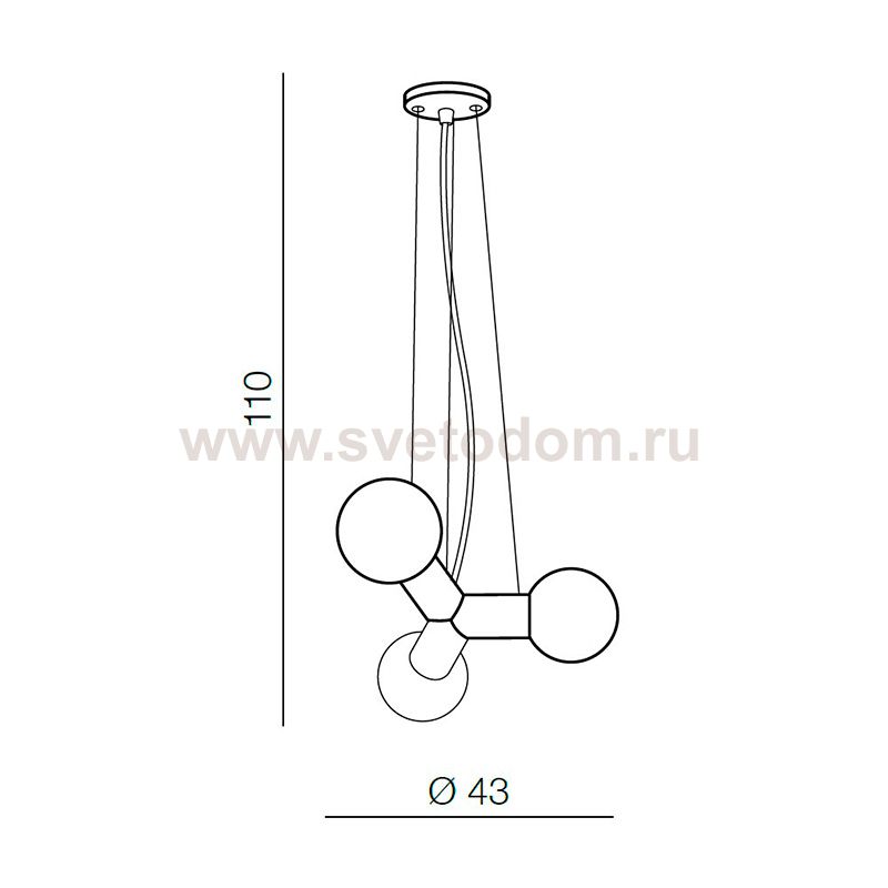 Подвесная люстра Azzardo Pope AZ3170