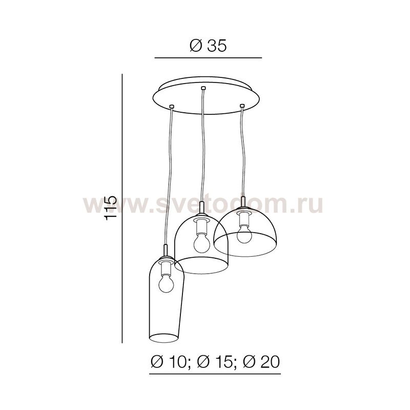 Подвесная люстра Azzardo Blanca AZ3336