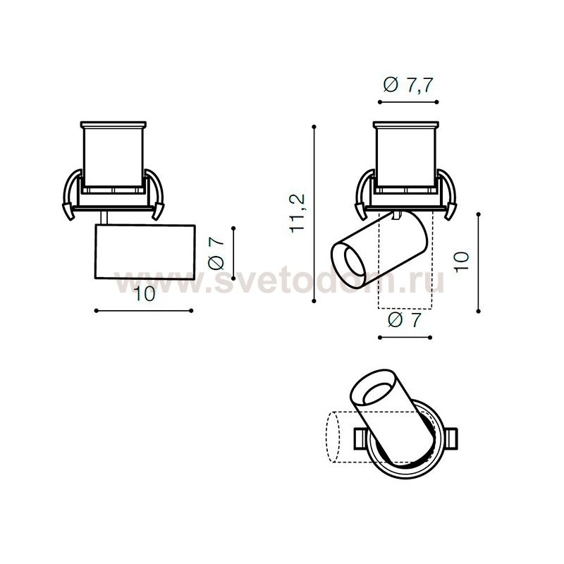 Встраиваемый светильник Azzardo Luna 7W AZ3397