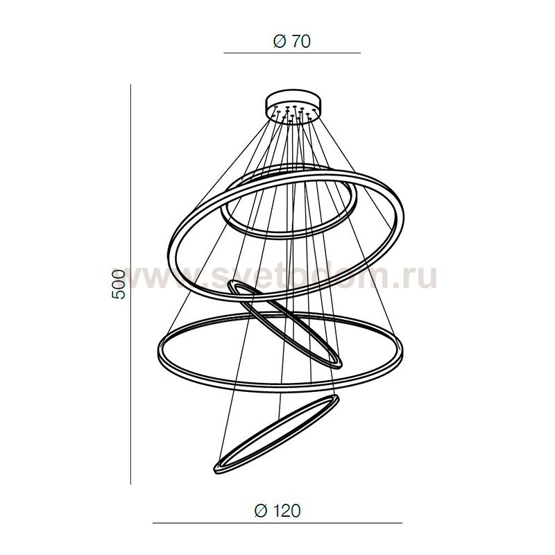 Подвесная люстра Azzardo Wheel XXL AZ3417