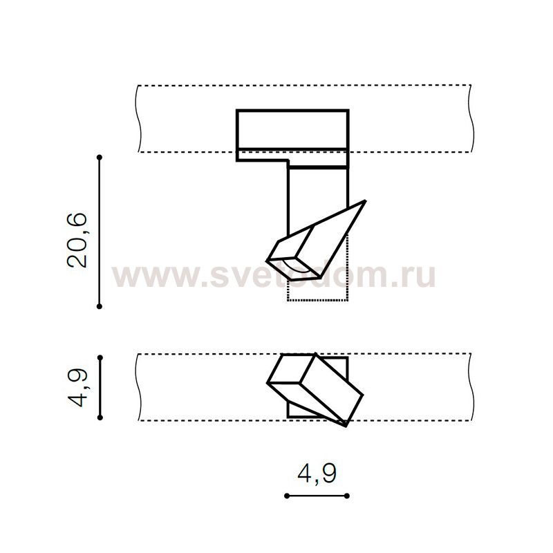 Трековый светильник Azzardo Santos AZ3524