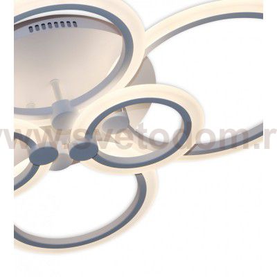 Люстра диммируемая САГА белая w81*61 h13 Led 96w (3000K-6000K) с пультом ДУ Kink light 07819A