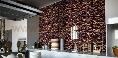 Панель Артполе, 3D стекло, BIG CLOTH, черный, 600х600мм, 0,36м2, 1шт