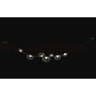 Светильник подвесной Crystal Lux BOSQUE SP7 L3000 BLACK/TRANSPARENT (0270/207)