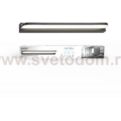 Настенный светодиодный светильник Gauss BR002 12W 860lm 200-240V 520mm LED