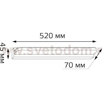 Настенный светодиодный светильник Gauss Venera BR004 12W 860lm 200-240V 520mm LED