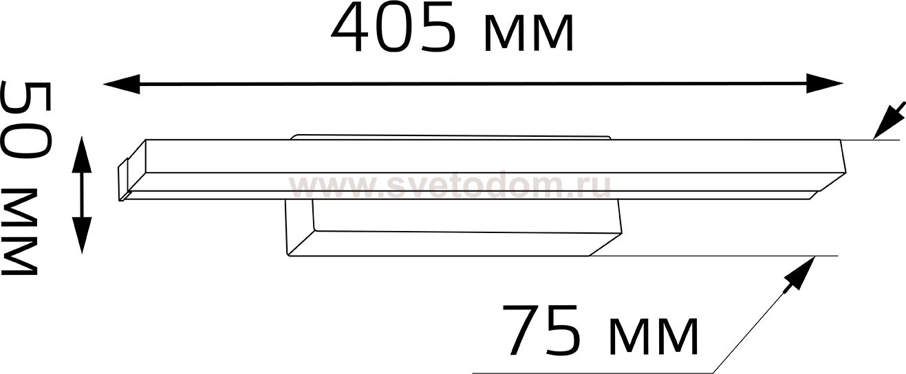 Настенный светодиодный светильник Gauss Melissa BR011 9W 700lm 200-240V 405mm LED