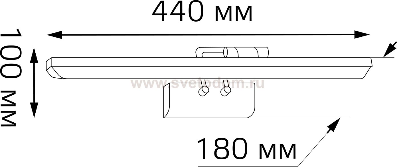 Настенный светодиодный светильник Gauss Medea BR021 7W 460lm 200-240V 440mm LED