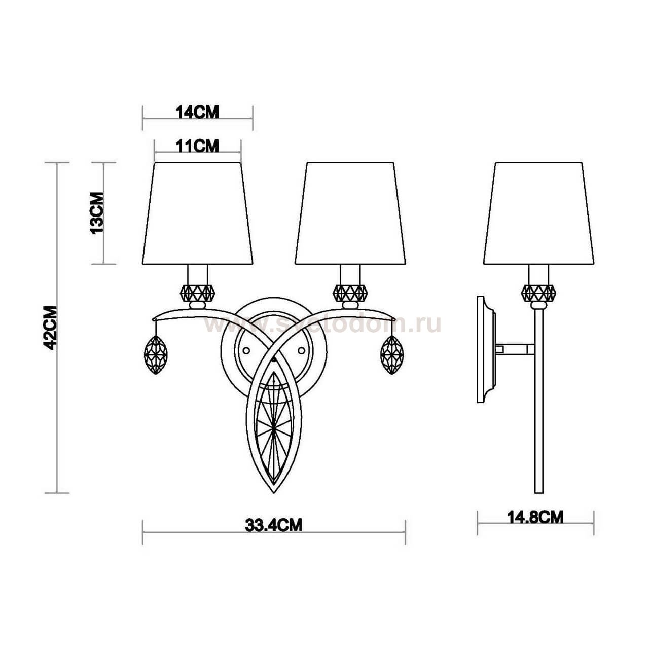 Бра Vele Luce Boccaccio VL1266W02